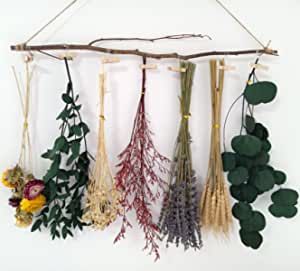 Dried Flower Wall Hanging, Dried Flower Wall, Herb Rack, Rustic Wedding Decor Diy, Flower Rack, Natural Dried Flowers, Flower Wall Hanging, Dried Eucalyptus, Hanging Flower Wall