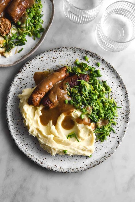 Gravy Gluten Free, Cumberland Sausage, Sausage And Mash, Mashed Potatoes Recipe, Mash Recipe, Fodmap Friendly, Bangers And Mash, Recipe Vegetarian, Tea Health Benefits