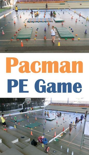 Human Pacman Game, Floor Is Lava Pe Game, Middle School Pe Games, Kindergarten Pe, Pe Games Elementary, Adapted Pe, Pacman Game, Gym Games For Kids, Gym Teacher