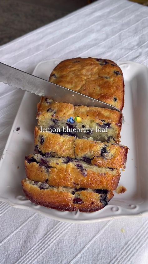 Lemon Blueberry Loaf Blueberry Loaf Cakes, Lemon Blueberry Loaf, Blueberry Loaf, Lemon Blueberry Bread, Blueberry Bread, Loaf Recipes, Easy Baking Recipes, Lemon Blueberry, Loaf Pan