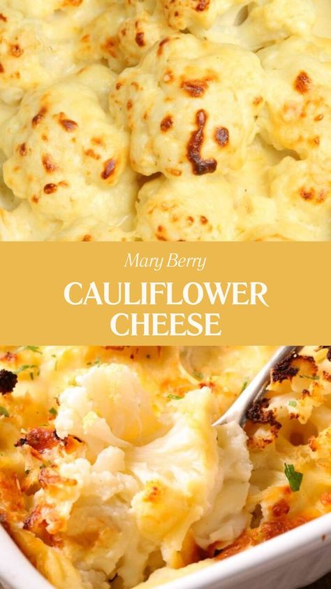 This Mary Berry Cauliflower Cheese is prepared using cauliflower, milk, flour, butter, and strong cheddar. This classic Cauliflower Cheese recipe is a perfect side dish that takes about 45 minutes to prepare and can serve up to 4 people. Best Cauliflower Cheese Recipe, Cauliflower Cheese Recipes, Cauliflower And Cheese Recipes, Mary Berry Recipes Dinners, Cauliflower Butter, Mary Berry Recipes, Cauliflower Cheese Recipe, Vegetarian Cauliflower Recipes, Onion Patties