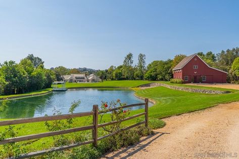 House With Pond In Backyard, Home With Pond, Large Man Made Pond, Pond On Property, Fishing Pond Landscaping, Pond Behind House, Big Pond Ideas, House With Pond In Front Yard, 5 Acre Homestead Layout With Pond