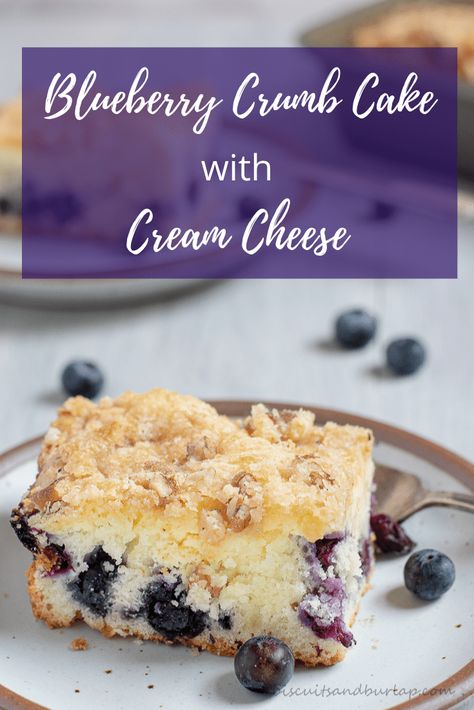 Cream Cheese Uses, Cream Cheese Biscuits, Crumb Cakes, Blueberry Crumb Cake, Cream Cheese Coffee Cake, Cream Cheese Bars, Recipe For Breakfast, Cream Cheese Desserts, Blueberry Coffee Cake