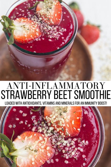 Recipe With Beets, Inflammation Smoothie, Beets Smoothie Recipes, Anti Inflammation Recipes, Beet Smoothie, Juice Smoothies Recipes, Smoothie Drink Recipes, Beet Recipes, Healthy Drinks Smoothies