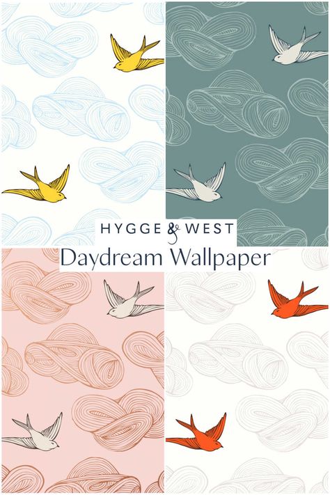 Hygge and West Daydream Wallpaper Hygge West Daydream, Wallpaper Ceiling Pantry, Hygge And West Daydream Wallpaper, Hygge And West Wallpaper, Wallpaper Ceiling Kitchen, Hygge Wallpaper, Daydream Wallpaper, Hygge And West, Pink Office Chair