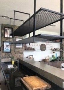 Industrial Counter Design, Industrial Cafe Interior Design, Industrial Counter, Industrial Kitchen Design, Industrial Design Furniture, Metal Furniture Design, Bar Interior, Cafe Interior Design, Modern Kitchen Design Luxury