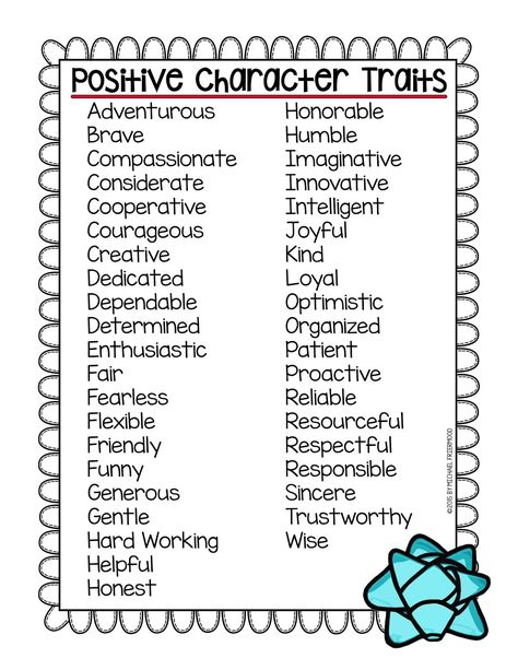 Positive Character Traits Positive Character Traits List, Breathing Cards, Capturing Kids Hearts, Monthly Ideas, Character Trait Worksheets, Character Builder, Good Character Traits, Girl Craft, Counselling Tools