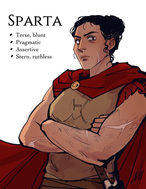 Modern Greek Gods Art, Greek Anime, Ancient Sparta, Roman Characters, Greek City, Greek Mythology Humor, Greek Warrior, Greek And Roman Mythology, Greek Mythology Art