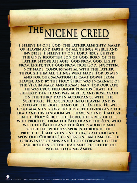 Lutheran Prayers, Apostles Creed Catholic, Nicene Creed Catholic, Creed Poster, Nicene Creed, Catholic Prayers Daily, Hail Holy Queen, Catholic Beliefs, Apostles Creed