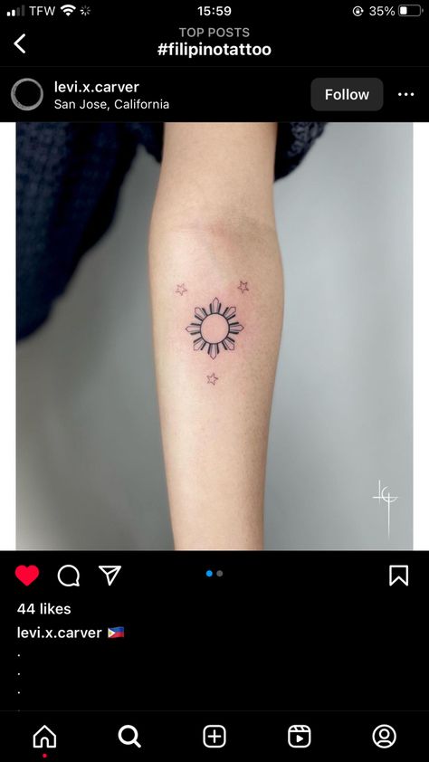 Filipino Sun And Stars Tattoo, Philippine Sun Tattoo, Filipino Sun Tattoo Women, Filipino Sun Tattoo, Filipino Tattoo, Sun Tattoo Designs, Filipino Tattoos, Sun Tattoos, Sun Tattoo