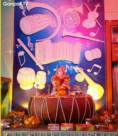 Ganapati Decoration Ideas, Ganpati Bappa Decoration, Gauri Decoration, Ganapati Decorations, Eco Friendly Ganpati Decoration, Gauri Ganpati, Bappa Decoration, Ganesha Decoration, Ganpati Picture