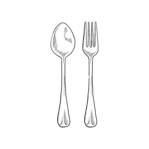 Fork Knife Spoon Tattoo, Fork And Spoon Illustration, Waitress Tattoo Ideas, Spoon And Fork Tattoo, Cutlery Tattoo, Spoon Tattoo Ideas, Fork Tattoo, Spoon Tattoo, Ice Cream Tattoo