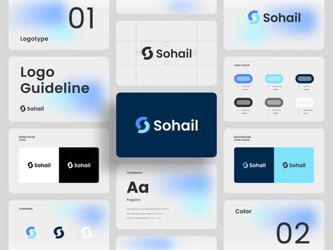 Sohail - Brand Guideline by Muhammad Sohail on Dribbble Glassmorphism Ui, Logo Guidelines, Brand Guidelines Design, Branding Identity Inspiration, Brand Identity Guidelines, Manual Design, Brand Manual, Logo Presentation, Presentation Layout