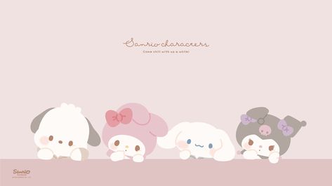 Pink Wallpaper Desktop, Pink Wallpaper Laptop, Pink Wallpaper Hello Kitty, My Melody Wallpaper, Cute Laptop Wallpaper, Iphone Wallpaper Kawaii, Bunny Wallpaper, Desktop Wallpaper Art, Cute Desktop Wallpaper