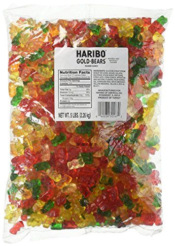 Haribo Original Gold-Bears Gummi Candy, 5-Pound Bag of De... Haribo Gummy Bears, Haribo Gold Bears, Gummi Candy, Grocery Foods, Healthy Food Delivery, Big Bag, Gummy Bears, Gummy Candy, Jelly Beans