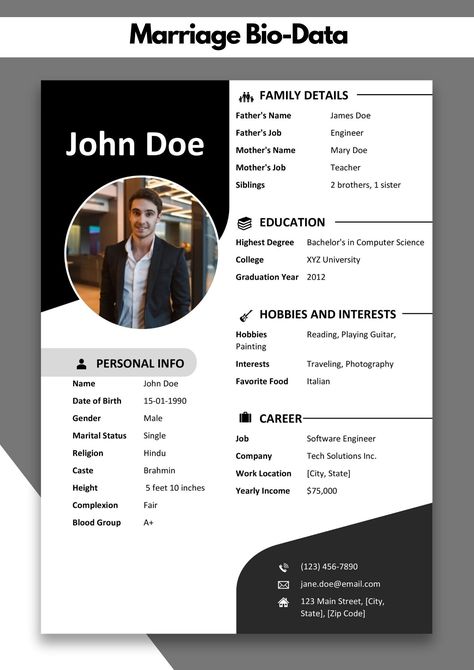 Marriage Biodata Template Word | Matrimonial Biodata Pdf Marriage Biodata Format In Word Download, Matrimonial Biodata Format, Biodata Template, Biodata Format Download, Marriage Biodata Format, Bio Template, Bio Data For Marriage, Biodata Format, Bio Data