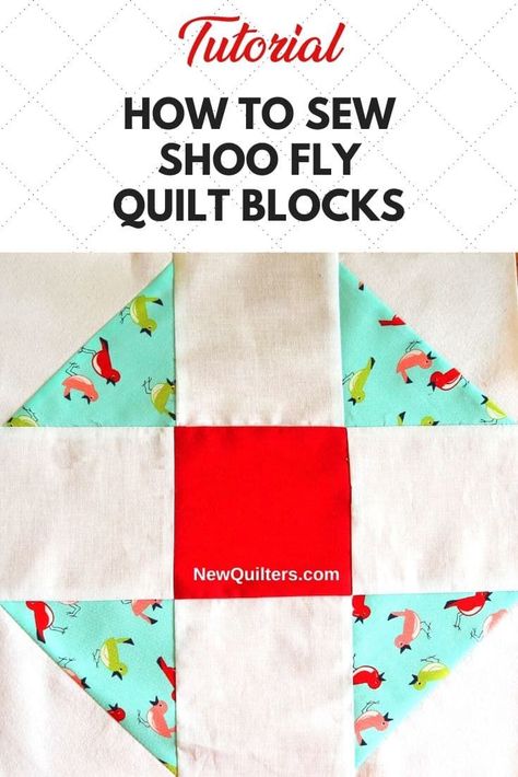 How to Sew Shoo Fly quilt blocks. This easy favorite is quick to make from 5' charm squares (precut friendly!) and half-square triangles you can sew four at a time. #easyquiltblocks #shooflyquiltblock #quiltpiecing #quiltingforbeginners Shoo Fly Quilt, Hand Quilting Technique, Quilts Designs, Quilt Blocks Easy, Log Cabin Quilt Blocks, Charm Squares, 9 Patch Quilt, Heart Quilt Pattern, Shoo Fly