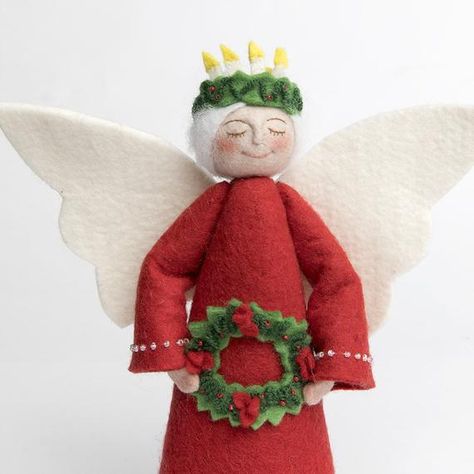 Hey, I found this really awesome Etsy listing at https://www.etsy.com/uk/listing/732430131/felt-angel-tree-topper-red-beauty-santa Handmade Felt Ornament, Felt Angel, Handmade Angels, Angel Tree Topper, Angel Tree, Felt Christmas Tree, Christmas Lovers, Santa Lucia, Hand Felted