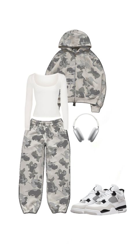 Matching Outfits Best Friend, Cute Nike Outfits, Casual Preppy Outfits, Outfit Inspo Casual, Grey Camo, Trendy Outfits For Teens, Cute Lazy Day Outfits, Trendy Summer Outfits, Cute Swag Outfits