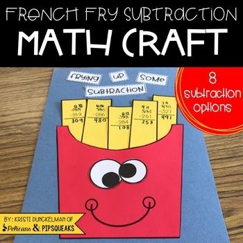 French fries | TPT Summer Lesson, Math Crafts, Bulletin Board Display, Math Game, French Fry, Writing Utensils, Paper Glue, Printing Paper, Crafts With Pictures