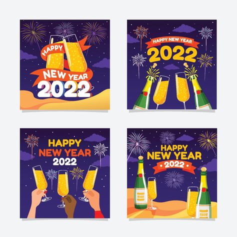 2022 New Year Party Celebration Happy New Year Pubmat, New Year Pubmat, Party Design Ideas, Template Text, Poster Design Layout, Event Poster Design, New Year Party, Poster Ideas, Vector Free Download