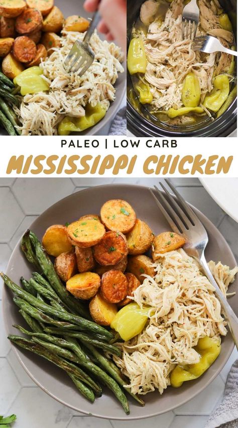 Tender Shredded Chicken, Mississippi Chicken, Crock Pot Inspired Recipes, Healthy Weeknight Dinners, Shredded Chicken Recipes, Instant Pot Recipes Chicken, Chicken Meal Prep, Crockpot Recipes Slow Cooker, Crock Pot Cooking