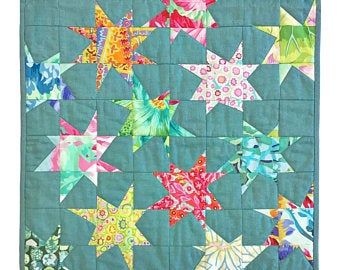 Mini quilt patterns | Etsy Quilt Pattern Easy, Wonky Star, Easy Patchwork, Stars Quilt Pattern, Scrap Quilting, Mini Quilt Patterns, Stars Quilt, Quilt Sewing Patterns, Stars Design