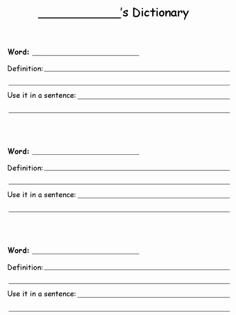 Blank Vocabulary Worksheet Template Luxury Mini Dictionary Worksheet Vocabulary Template Free Printable, Vocabulary Notes Template, Vocabulary Words Worksheet, Vocabulary Template, Study Strategy, College Printables, Spelling Word Practice, Romanticise School, Vocabulary Journal