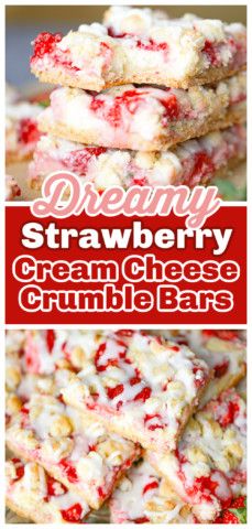 Strawberry Cream Cheese Dessert, Strawberry Coffee, Strawberry Cheesecake Bars, Cheese Snack, Fresh Strawberry Recipes, Powdered Sugar Glaze, Cream Cheese Bars, Cream Cheese Desserts, Strawberry Dessert Recipes