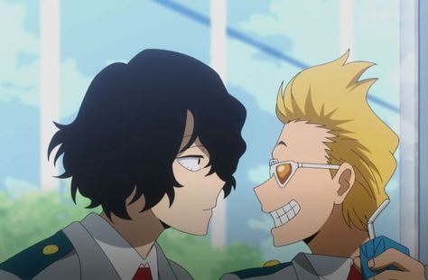 My Hero Academia - Shota Aizawa and Hizashi Yamada Young Aizawa, Bnha Art Style, Aizawa And Present Mic, Aizawa And Hizashi, All My Rage, Aizawa Mha, Hizashi Yamada, My Hero Academia Costume, Shouta Aizawa