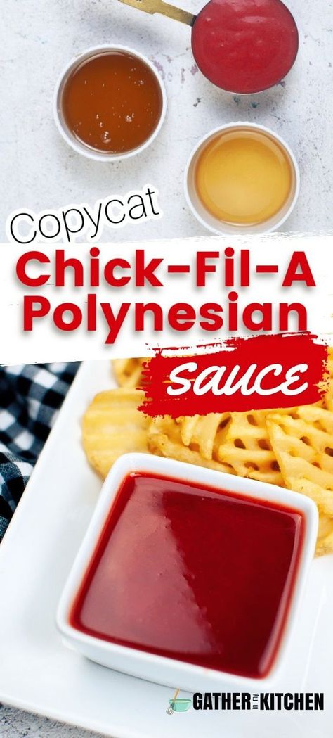 Polynesian Sauce Recipe, Easy American Recipes, Chick Fil A Copycat, Chick Fil A Recipe Copycat, Polynesian Sauce, Catalina Dressing, Chick Fil A Sauce, Dipping Sauces Recipes, Sweet And Sour Sauce