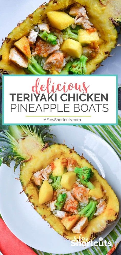 Dinner Pineapple, Pineapple Boats, Cleaning Eating, Chicken Pineapple, Luau Food, Chicken Dinner Recipe, Blackstone Recipes, Chicken Sandwich Recipes, Pineapple Chicken