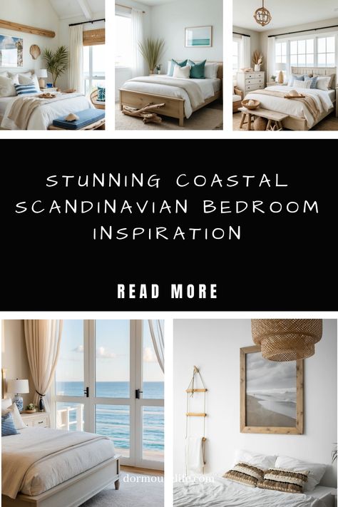 Discover the ultimate coastal bedrooms inspiration! Embrace the serene vibes of Scandinavian bedroom design with a touch of seaside charm. Let natural light flood in, create a cozy retreat with soft textures, and keep it simple yet stylish. Elevate your bedroom decor with a blend of calming colors, organic materials, and minimalist furniture. Transform your space into a tranquil sanctuary where you can unwind after a long day. Coastal Bedroom Set, Spa Style Bedroom, Coastal Scandinavian Style, Scandinavian Cottage Style, Scandinavian Bedroom Design, Modern Coastal Bedroom Ideas, Bedrooms Inspiration, Scandinavian Bedroom Decor, Modern Coastal Bedroom