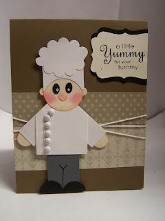 Stampin' Up! Chef Punch Art   by Bonnie's Creative Place School Kitchen, Scrapbooking Tips, Paper Punch Art, Bread Man, Punch Art Cards, Punch Ideas, Men's Cards, Art People, Craft Punches