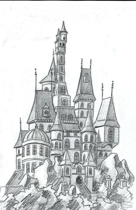 Colorful Drawing, A Hill, A Drawing, Most Beautiful, Coloring Pages, Castle, Pencil, Deviantart, Drawings