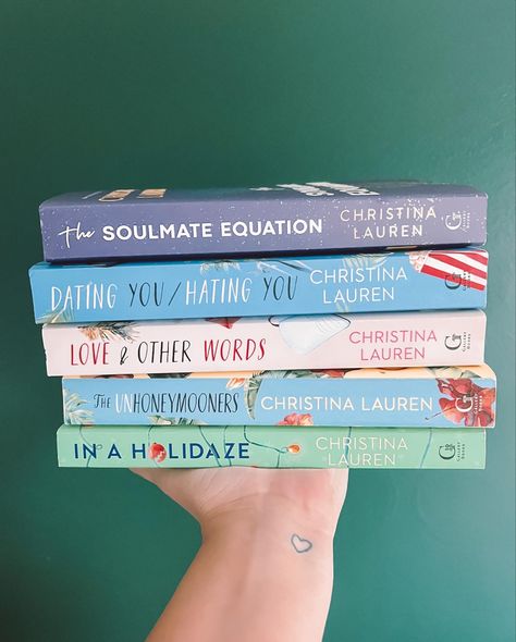 Dating You Hating You, Dating You Hating You Book, Love And The Other Words Book, Love And Other Words Book, The Soulmate Equation, Soulmate Equation, In A Holidaze, Love Other Words, Christina Lauren Books