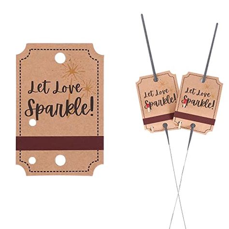 Wedding Sparkler Tags, Sparkler Tags, Engagement Event, Let Love Sparkle, Kraft Paper Wedding, Diy Wedding Reception, Rustic Style Wedding, Engagement Events, Wedding Send Off