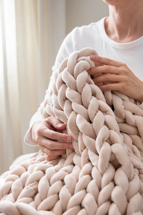 Easy knit blanket