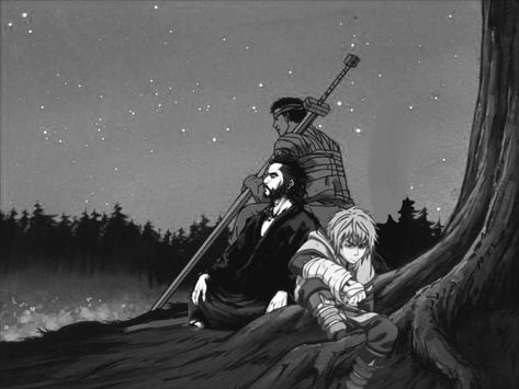 3 senen legends under stars Miyamoto Musashi Guts Thorfinn, Berserk X Vagabond X Vinland Saga, Berserk Vagabond Vinland, Vagabond Berserk Vinland Saga, Musashi X Guts X Thorfinn, Guts And Thorfinn, Thorfinn Guts Musashi, Guts Thorfinn Musashi, Vagabond X Berserk