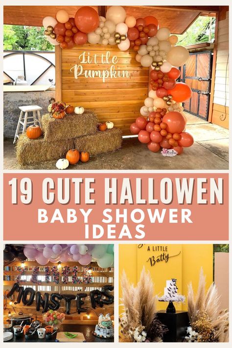 Whether you’re a fan of the nightmare before Christmas or just love your traditional fall and Halloween colors, we have you covered!  Prepare to be inspired for your shower with this list of 19 gorgeous Halloween baby shower themes. Halloween Themed Baby Shower Ideas Girl, Spooky Baby Shower Ideas Girl, Halloween Baby Shower Ideas For A Girl, October Baby Shower Ideas Spooky, Baby Shower Halloween, Baby Shower Halloween Theme Girl, Halloween Themed Baby Shower Ideas, A Little Boo Is Almost Due Baby Shower Ideas Girl, Halloween Baby Shower Ideas