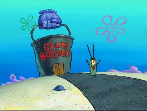 I got Chum Bucket! Which Bikini Bottom Restaurant Should You Work At? Bucket Drawing, Chum Bucket, Spongebob Background, Spongebob Pics, Spongebob Birthday Party, Spongebob Painting, Human Body Drawing, Mr Krabs, Spongebob Birthday