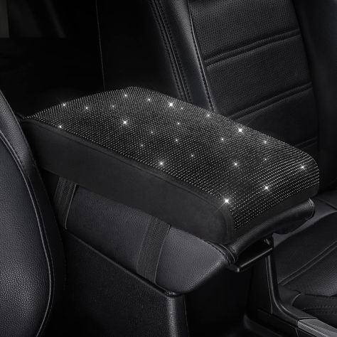 PRICES MAY VARY. BRINGS A SPARKLE TO YOUR RIDE: Adorned with approximately 5000 dazzling diamonds, SEG Direct car center console cover radiates a brilliant glow under sunlight or artificial light, adding an elegant and glamorous touch to your center console. PROVIDES COMPLETE PROTECTION: This car armrest cover ensures comprehensive protection for your vehicle's middle console. It effectively guards against pet claws, dirty elbows, and everyday wear and tear, preserving its pristine condition dur Bling Car, Center Console Cover, Car Armrest, Cover Black, Center Console, Black Diamond, Memory Foam