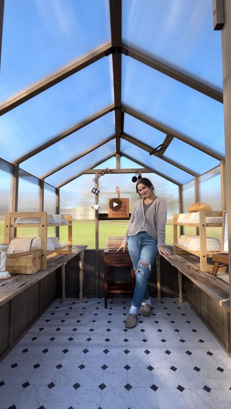 26K views · 564 reactions | welcome to my BREAD GREENHOUSE 🥖🌿  i’ll be using this for my cottage bakery’s weekly pickups, and i know my customers are going to love this unique experience!  i’m so excited to ditch my old micro bakery pickup tent, and this was all accomplished with the help of @harttoolsusa 🤍 HART Tools can be easily found at your local @walmart ! This is such an amazing DIY starter kit, and it’s currently on sale. 👀  I used the 4-tool combo kit to put together the greenhouse that i purchased from @veikous . and when i say ‘i’ i mostly mean my husband. 😂 he’s the real king here. 🤴🏻  i first saw this idea from another micro baker, @fi_bread . her micro bakery greenhouse is absolutely stunning, and her content is lovely. 🥰  thanks to @harttoolsusa for making my bread g Micro Bakery Stand, Micro Bakery Ideas, Hart Tools, Micro Bakery, Cottage Bakery, Home Bakery Business, Home Bakery, Bakery Business, The Greenhouse