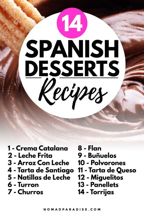 14 Most Popular Spanish Desserts with Recipes Spanish Easy Recipes, Spanish Desserts Traditional, Conchiglioni Recipe, Spanish Cake, Spanish Food Recipes, Spanish Dessert Recipes, Spanish Dessert, List Of Desserts, Traditional Spanish Recipes