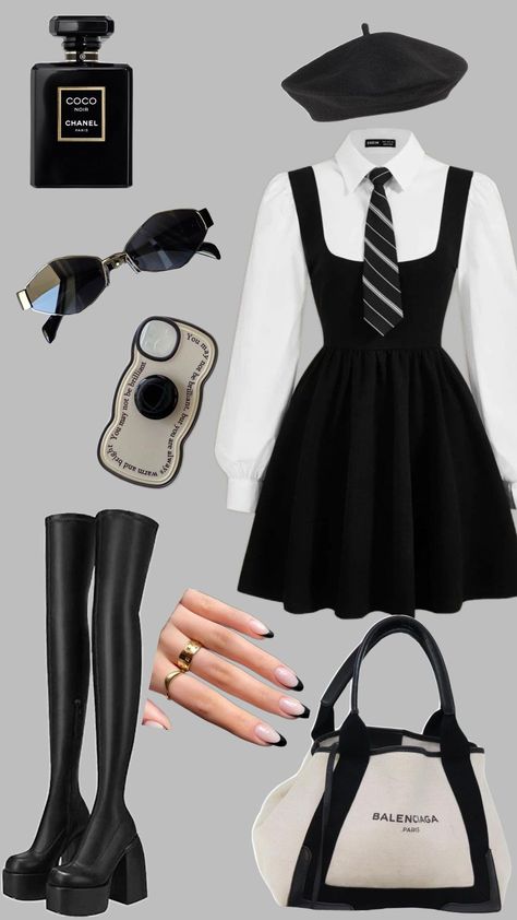 #🖤🤍,#femine💅🏻,#tranding,#bossywomen , black and white duo🤍🖤✨, classy, luxurious fits👀 Black And White Aesthetic Outfit, Black And White Dress Outfit, White Aesthetic Outfit, Black White Dress Outfit, Witchy Outfits, Dress Outfits Party, White Dress Outfit, Outfit Party, Future Style