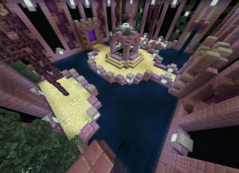 End Portal Room Design, End Portal Room, Minecraft End Portal, Portal Room, Minecraft Portal, Portal Design, Minecraft House Plans, Unusual Design, Minecraft Houses