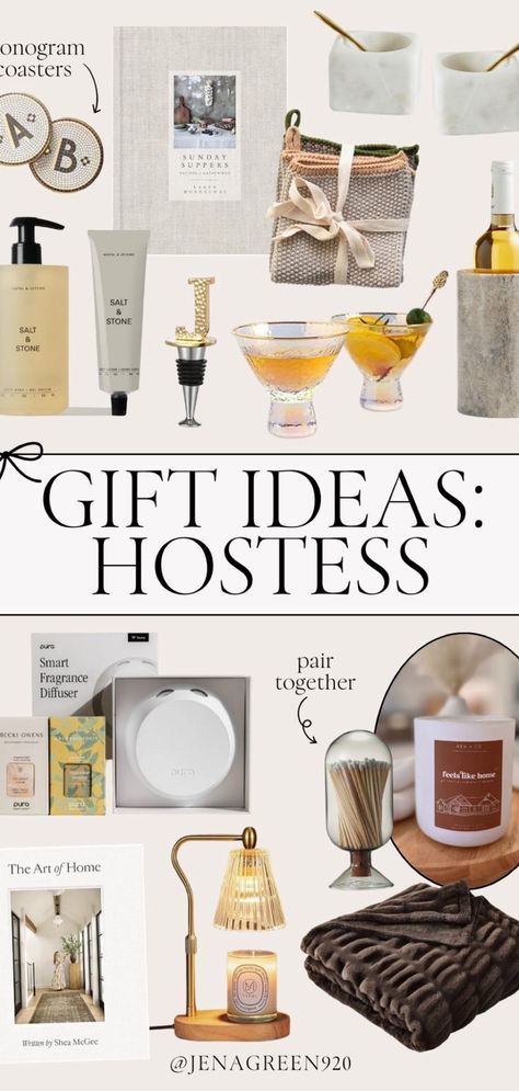 Discover thoughtful host gift ideas that say thank you to your house guest or host during the Christmas and holiday season. These small, affordable hostess gift ideas are perfect for any occasion. Find the best and easy hostess gifts that make memorable, small hostess gifts for anyone! Host Gift Ideas, Small Hostess Gifts, Easy Hostess Gifts, Hostess Gift Ideas, Shea Mcgee, Salt Stone, Gifts For Anyone, Sunday Suppers, Host Gifts