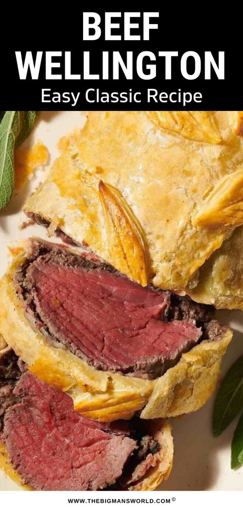 Roasted Beef Tenderloin, Easy Beef Wellington, Homemade Puff Pastry, Wellington Recipe, Beef Tenderloin Recipes, Roasted Beef, Beef Wellington Recipe, Beef Wellington, Puff Pastry Recipes