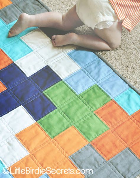 free plus quilt pattern & tutorial | Little Birdie Secrets Plus Quilt Pattern, Baby Boy Quilt Patterns, Boys Quilt Patterns, Baby Quilt Tutorials, Baby Boy Crochet Blanket, Plus Quilt, Plus Sign, Cross Quilt, Baby Quilt Patterns