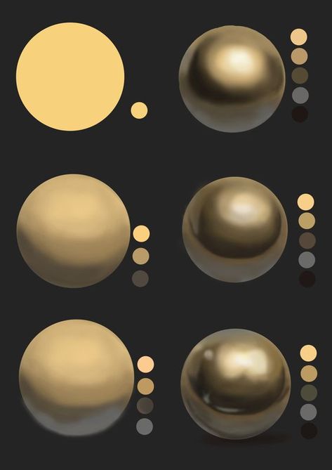 digital art inspiration art digital how to digital art gold fangs gold texture gold accessories Metal Painting Reference, Metal Coloring Reference, How To Shade Metal Digital Art, Gold Art Reference, How To Color Metal Digital, Metal Coloring Tutorial, How To Shade Gold, Metal Painting Tutorial, Easy Digital Art